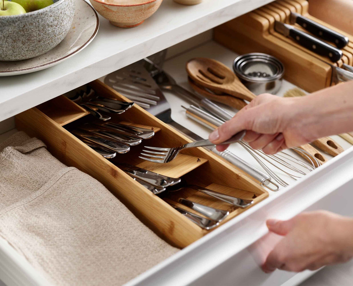 Joseph Joseph Drawerstore™ Bamboo Compact Cutlery Organiser
