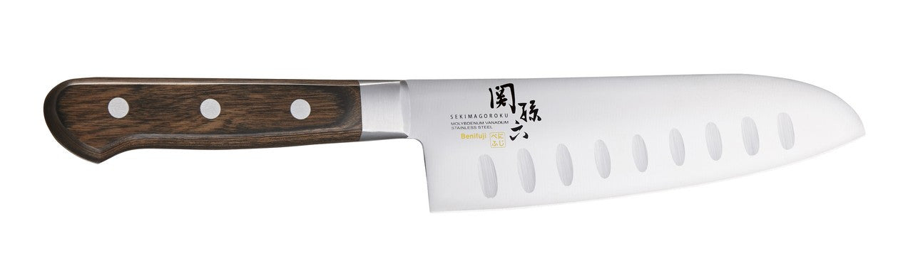 Kai Seki Magoroku Benifuji Scalloped Santoku 16.5cm