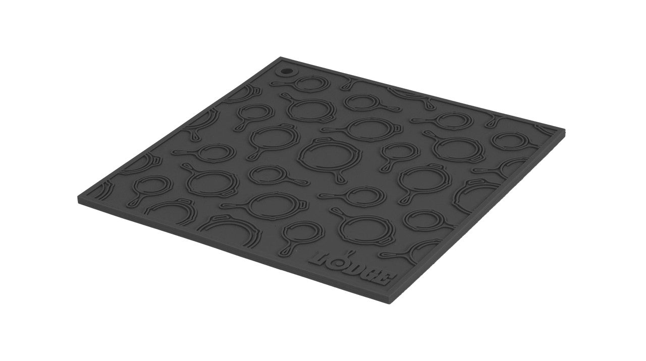 Lodge Square Black Silicone Skillet Pattern Trivet
