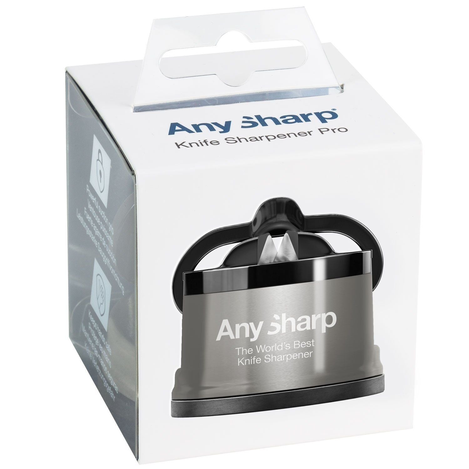AnySharp Pro Metal Knife Sharpener Gunmetal Grey/Black