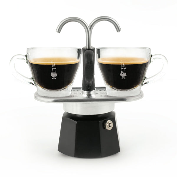 Bialetti Mini Express Black – 2 Cup (60 ml) Stovetop Coffee Maker