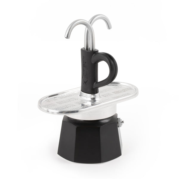 Bialetti Mini Express Black – 2 Cup (60 ml) Stovetop Coffee Maker