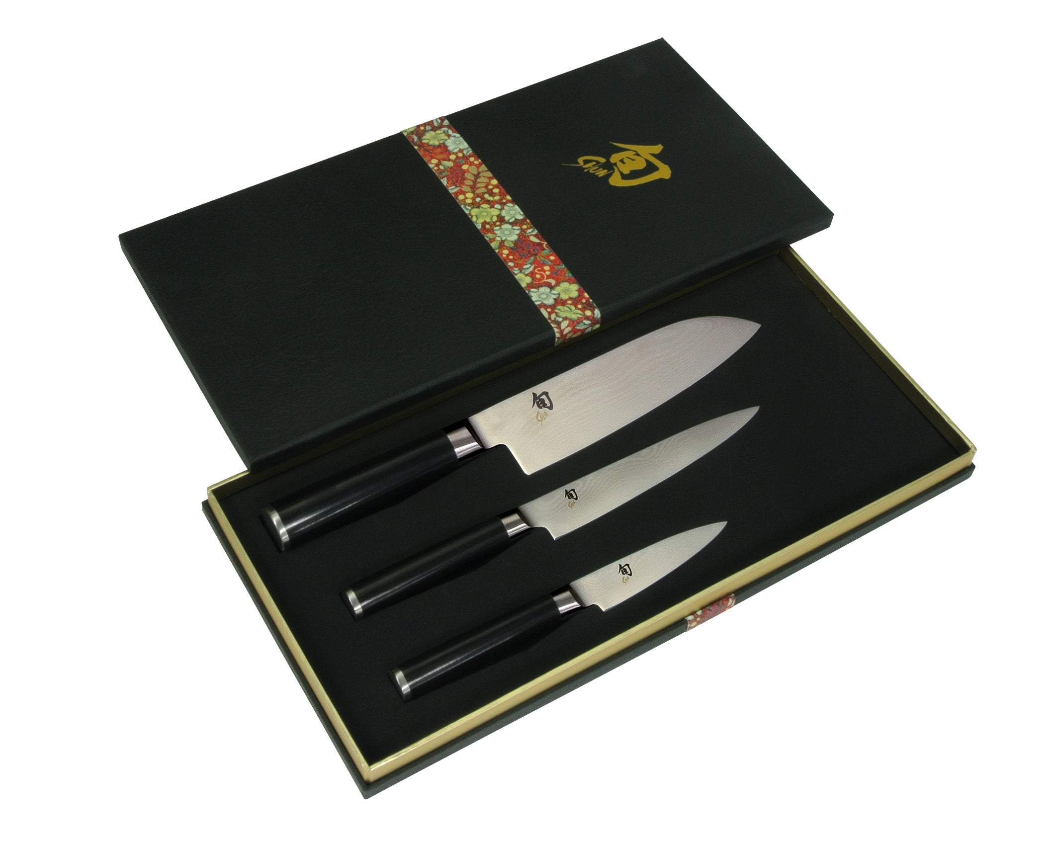 Shun Classic 3 Piece Santoku Knife Set 700 701 702