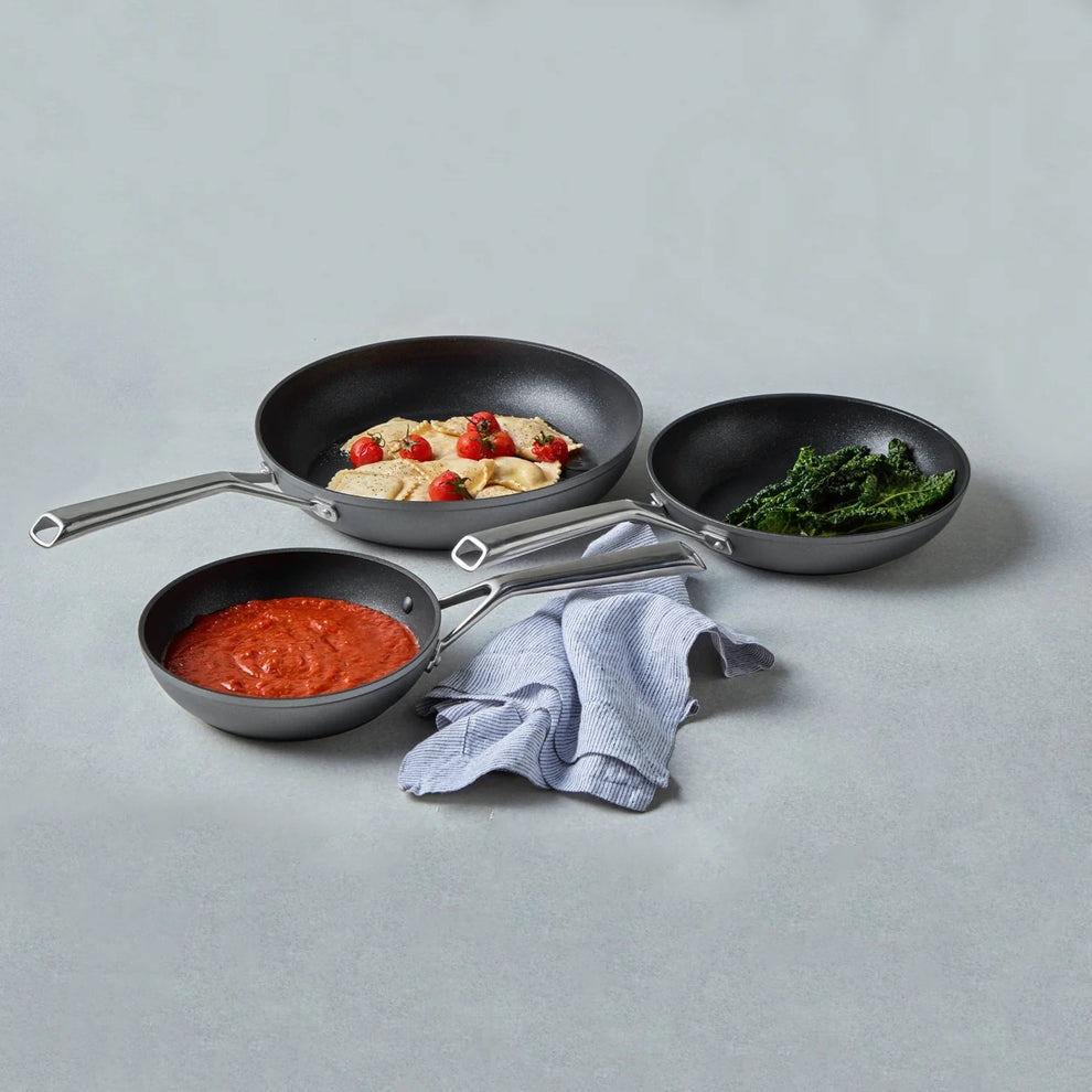 Essteele Per Bellezza Nonstick Induction Open Skillet Triple Pack 20/24/30cm Grey