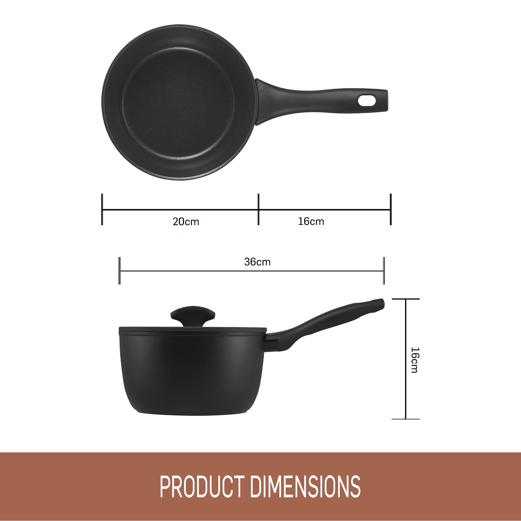 Essteele Per Domani Nonstick Induction 20cm/2.8L Covered Saucepan