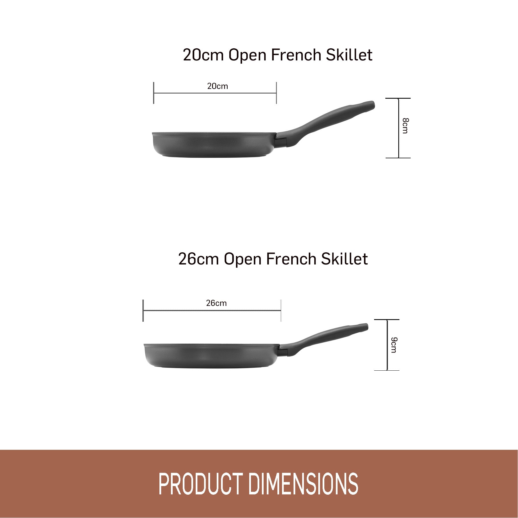 Essteele Per Domani Nonstick Induction 20/26cm Skillet Twin Pack