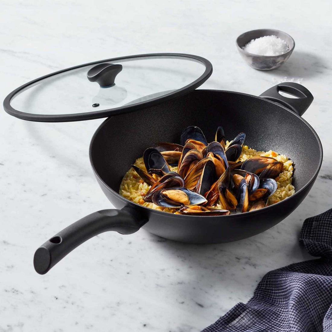 Essteele Per Salute Nonstick Induction 32cm Covered Stirfry