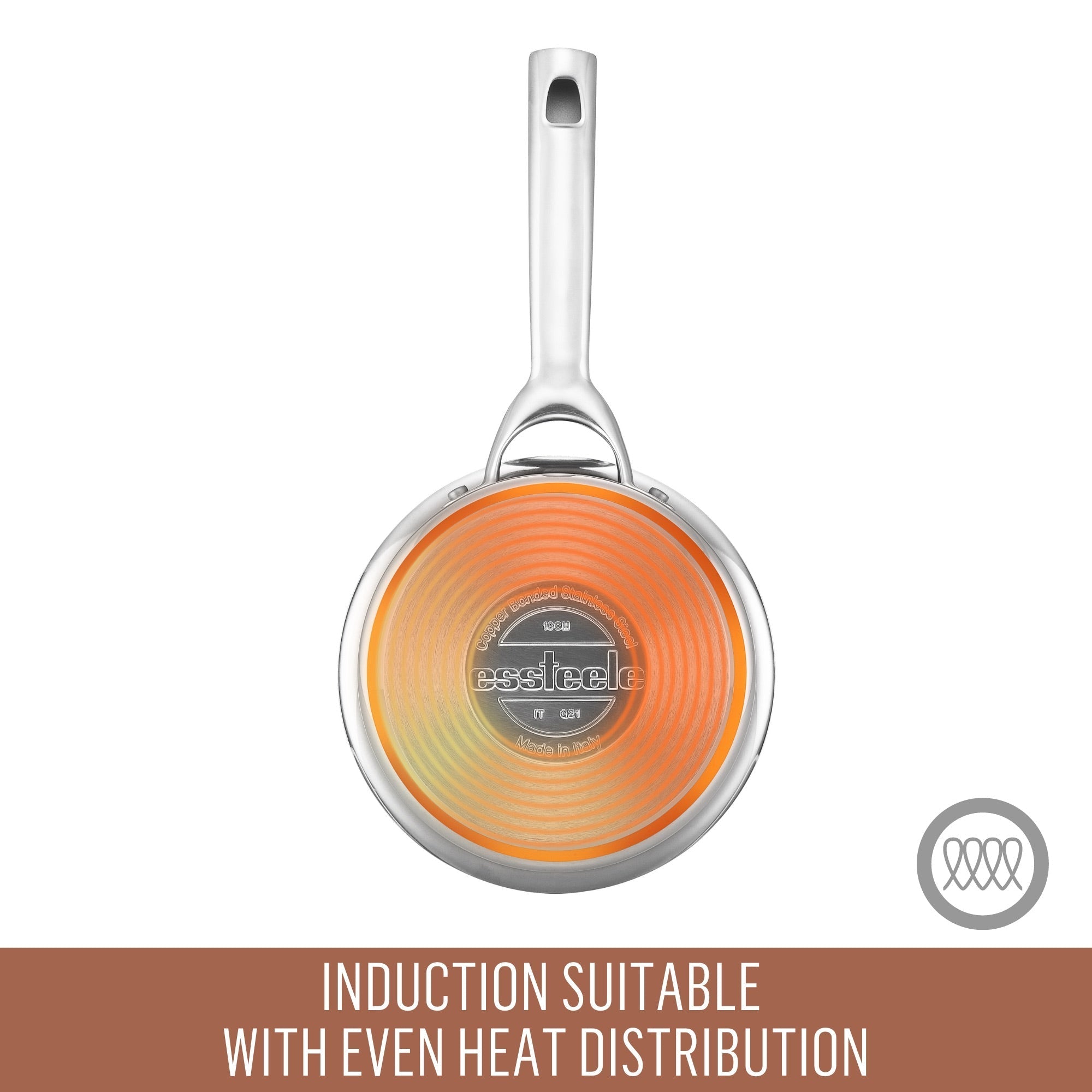 Essteele Per Vita Copper Base Stainless Steel Induction 20cm/3.4L Covered Saucepan
