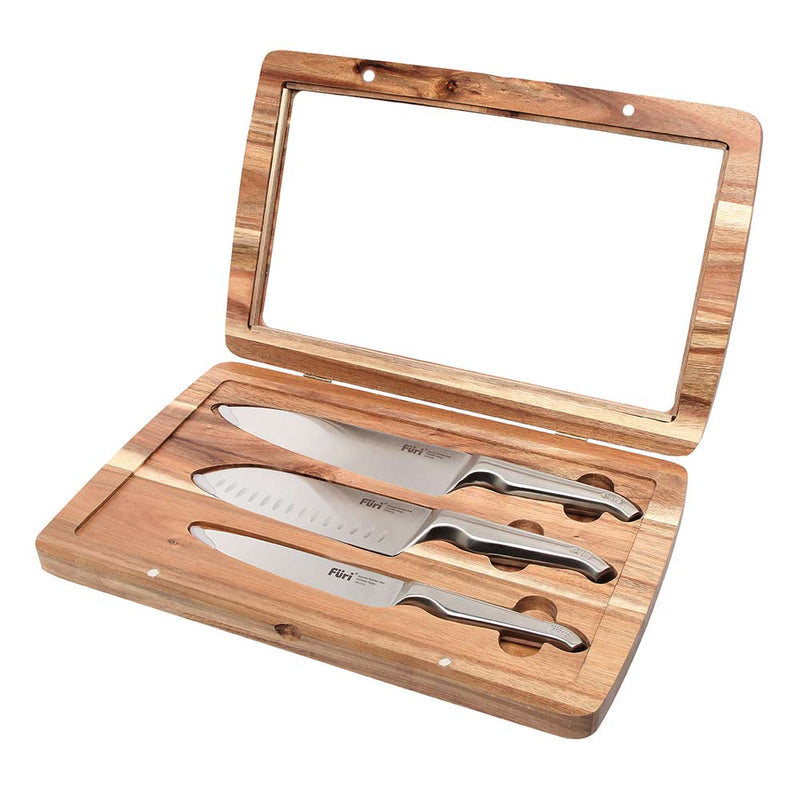Furi Pro Acacia 3-Piece Knife Set