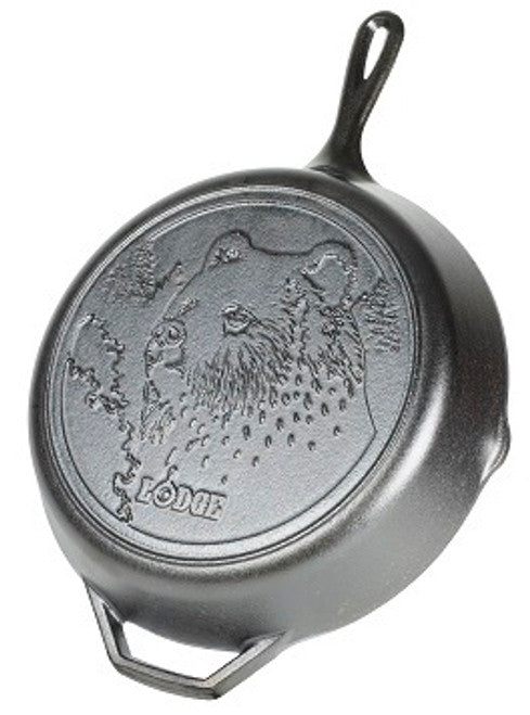 Lodge Cast Iron Bear Scene Skillet 12in/30cm