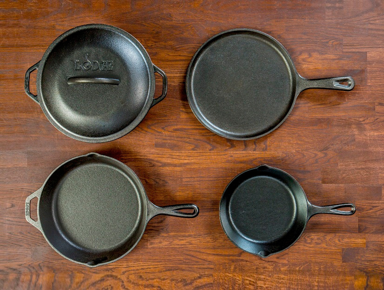 Lodge 5 Piece Cast Iron Cookware Set