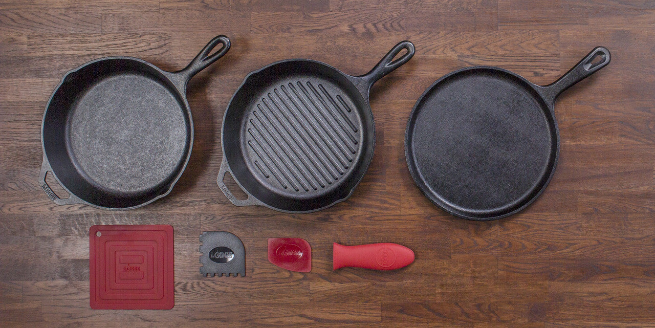 Lodge 6 Piece Cast Iron Pan Set