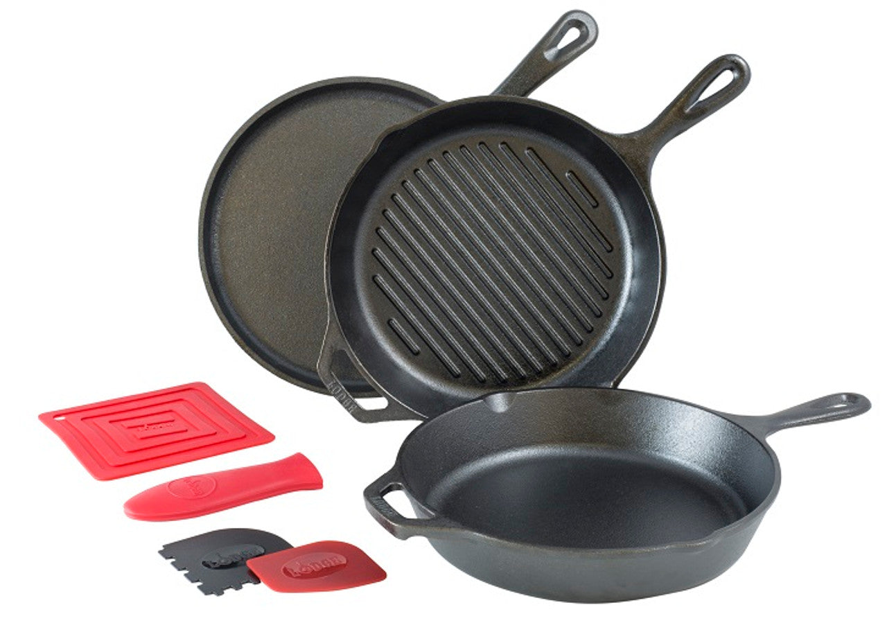 Lodge 6 Piece Cast Iron Pan Set