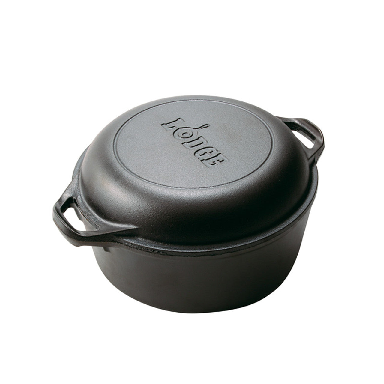 Lodge 5 Quart Cast Iron Double Dutch Oven - 4.7 Litre