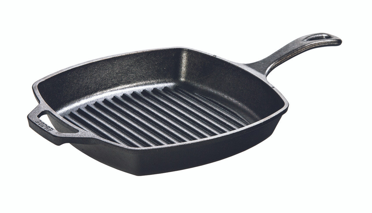 Lodge Square Cast Iron Grill Pan 10.5in/27cm