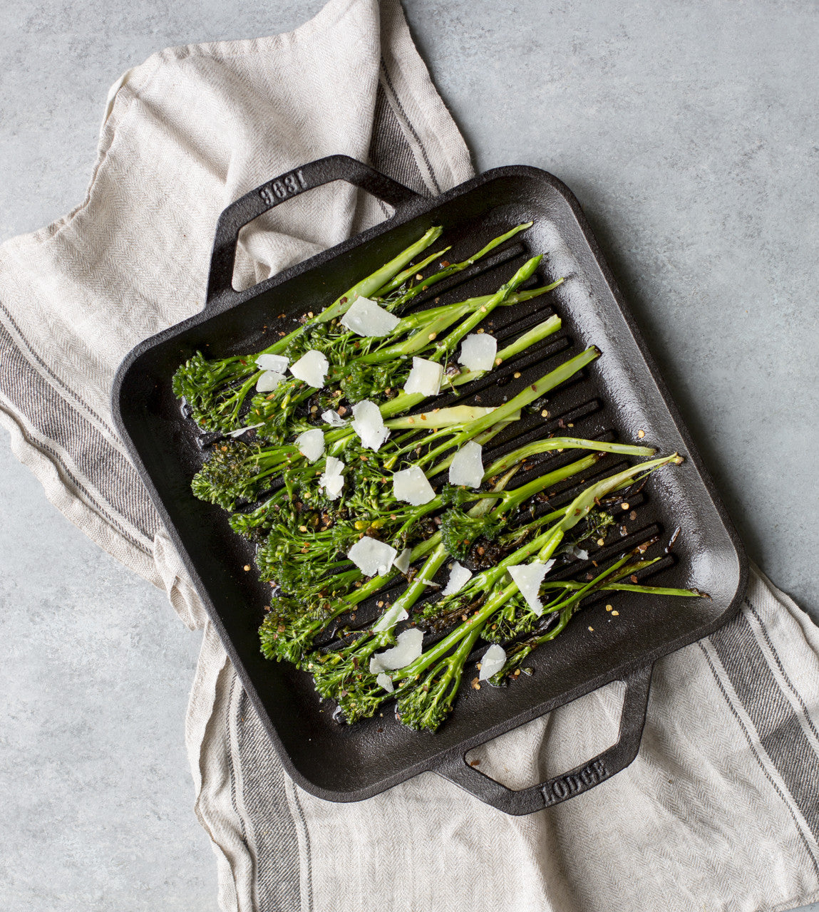 Lodge Chef Collection Square Cast Iron Grill Pan 11in/28cm