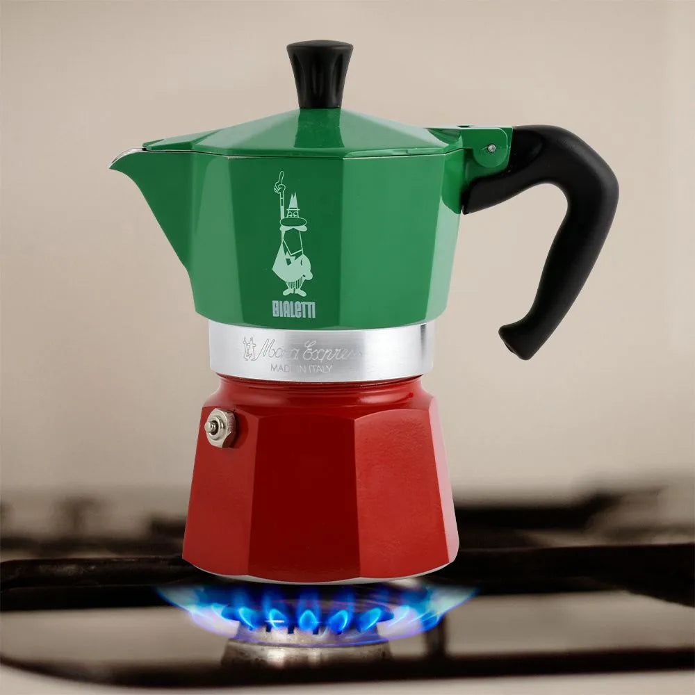 Bialetti Moka Express Italia 6 Cup (250 ml) Stovetop Coffee Maker