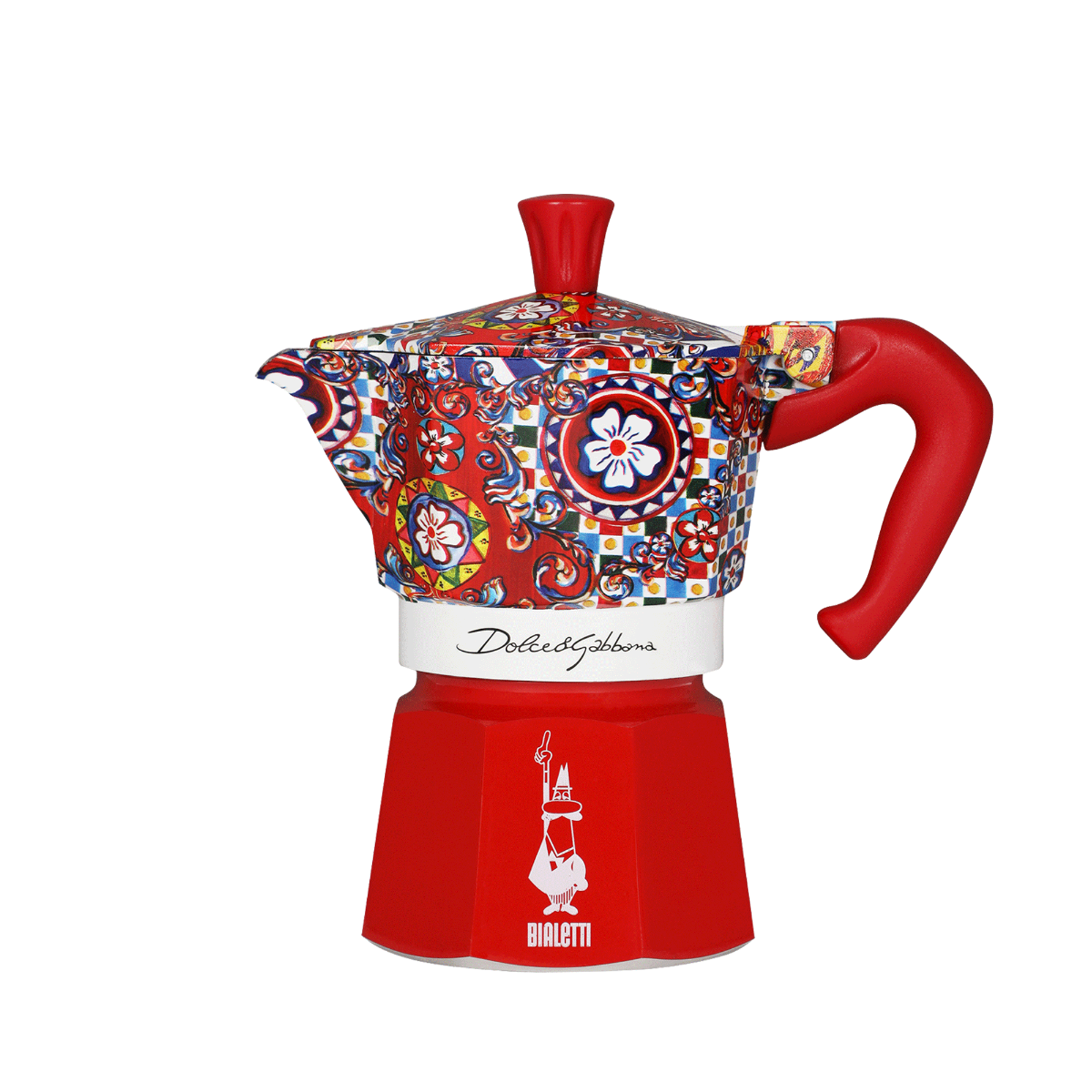 Bialetti Dolce & Gabbana Red Moka Express 3 Cup (130 ml) Stovetop Coffee Maker